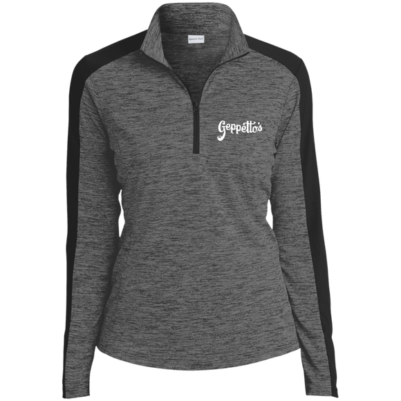 Ladies' Electric Heather Colorblock 1/4-Zip Pullover