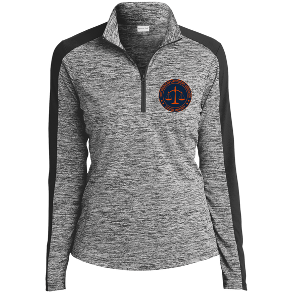 Ladies' Electric Heather Colorblock 1/4-Zip Pullover